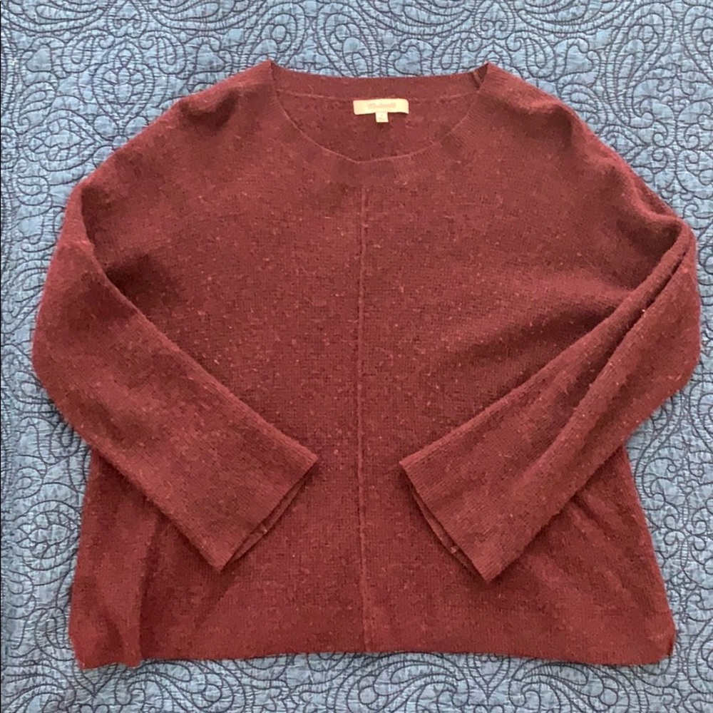 Plum cropped Madewell sweater